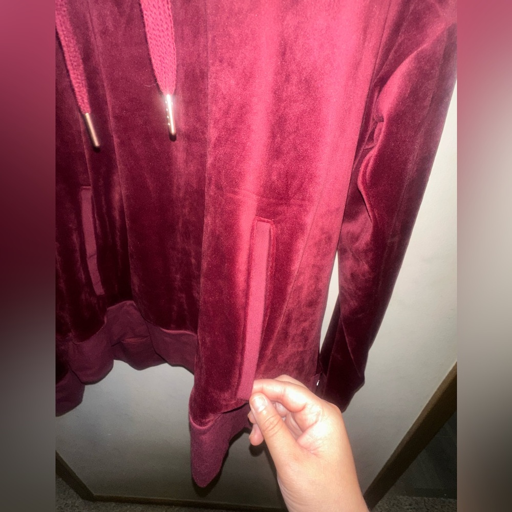 C9 Champion Velvet Half Zip Burgundy Pull Over Size Large - Picture 4 of 6